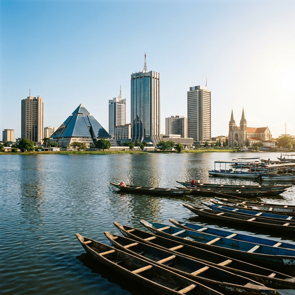Abidjan city skyline